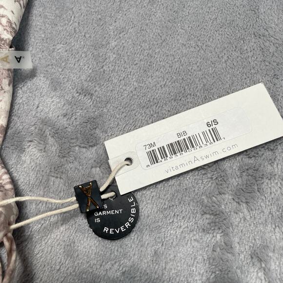 Vitamin A Bianca One Piece Swimsuit Womens Small Pink Snakeskin Reversible New - Picture 5 of 11